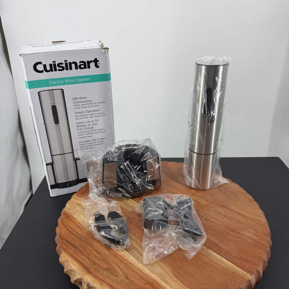 Cuisinart CWO-25 Electric‎ Wine Opener Foil Cutter Stainless Steel Design